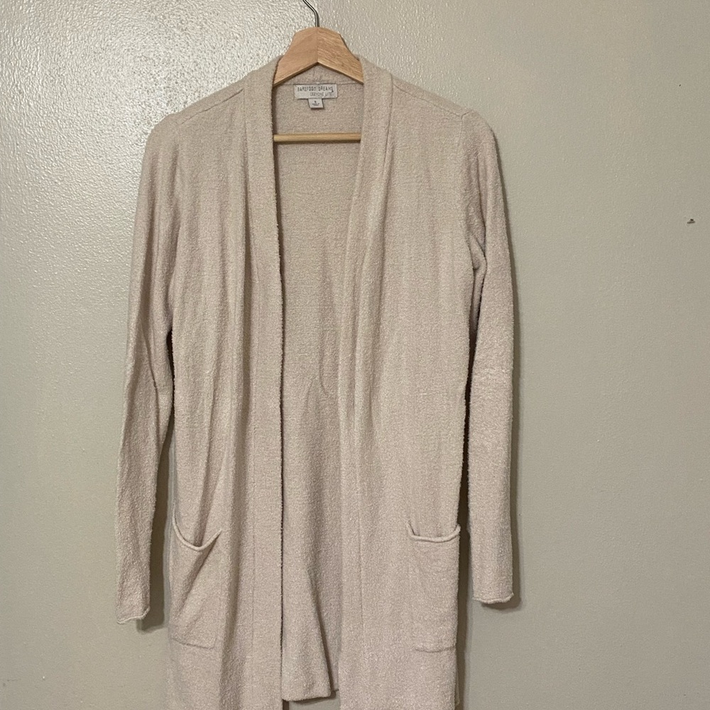 Barefoot Dreams Women's Cream Open Front Sweater